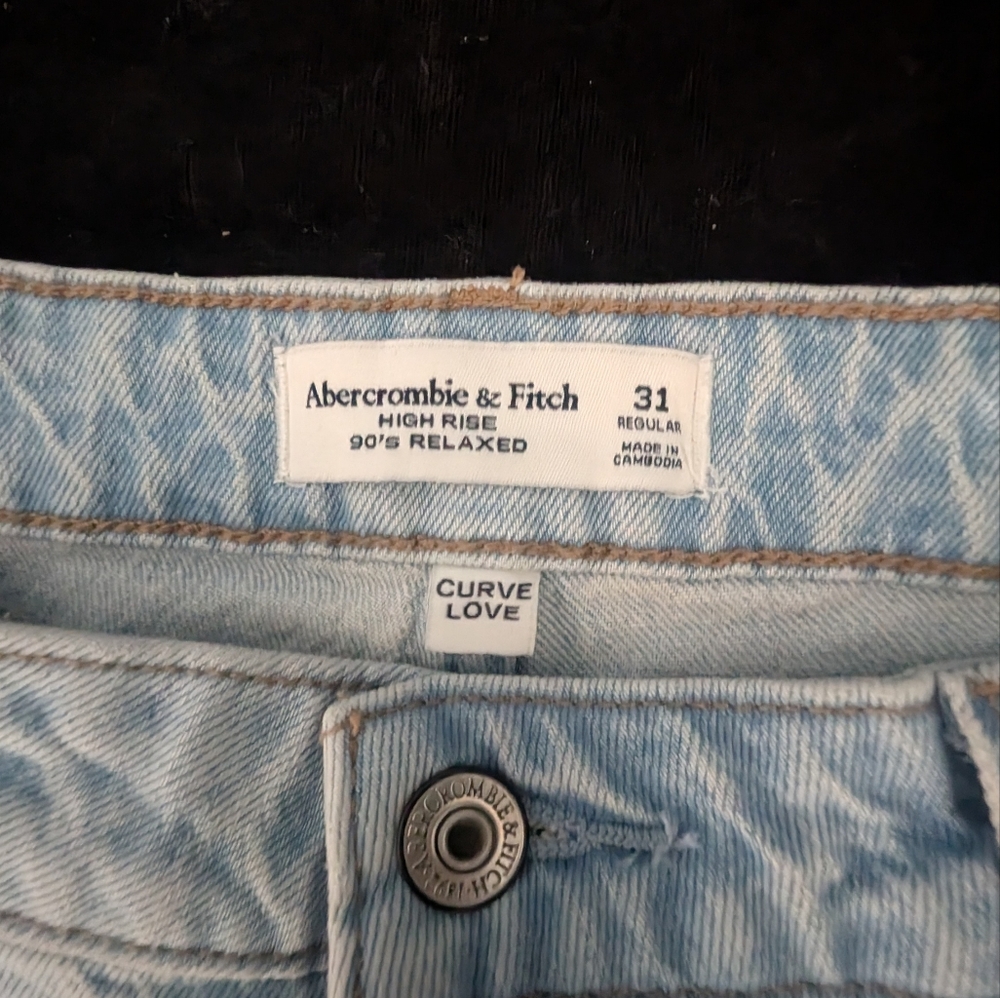 Abercrombie & Fitch Light Wash Denim Jeans - Pale Blue